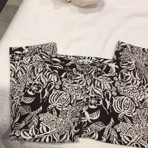 CAbi Capri print pants